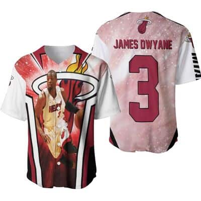 NBA Miami Heat Baseball Jersey James Dwyane 3