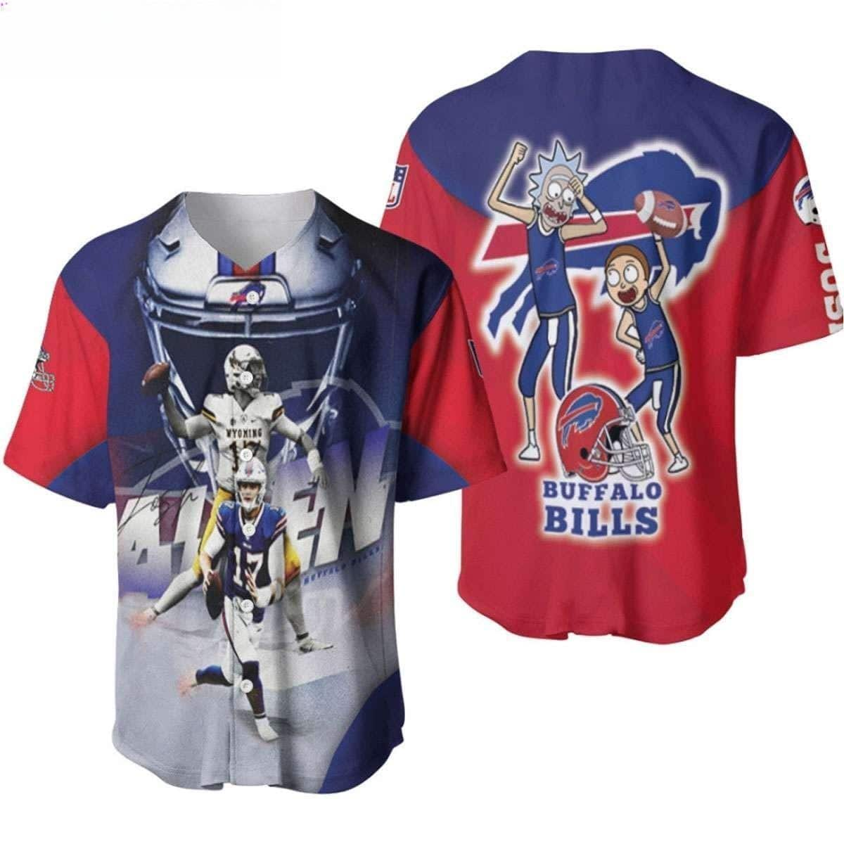 NFL Buffalo Bills Baseball Jersey Eagle American Flag