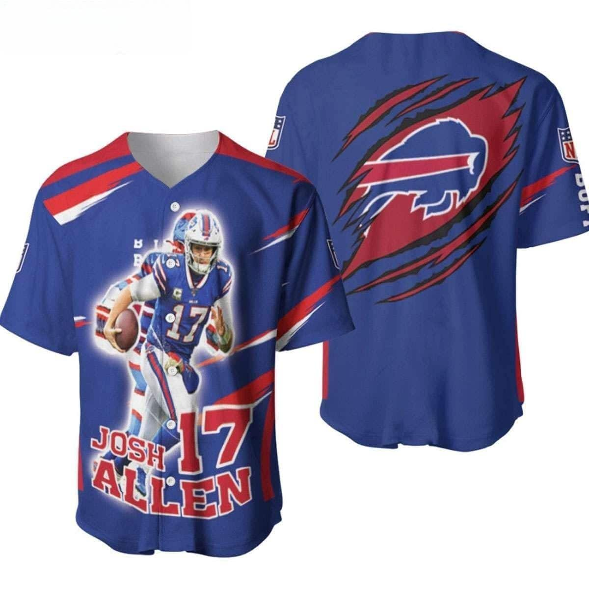 Buffalo Bills NFL Josh Allen Baby Yoda Baseball Jerseys