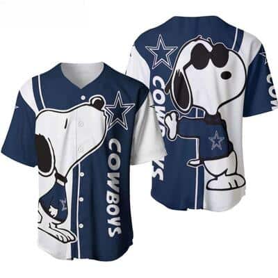 Cool Snoopy NFL Dallas Cowboys Baseball Jersey Gift For Best Friend
