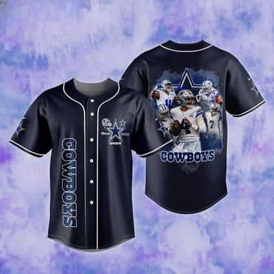 NFL Dallas Cowboys Baseball Jersey Sports Gift For Dad