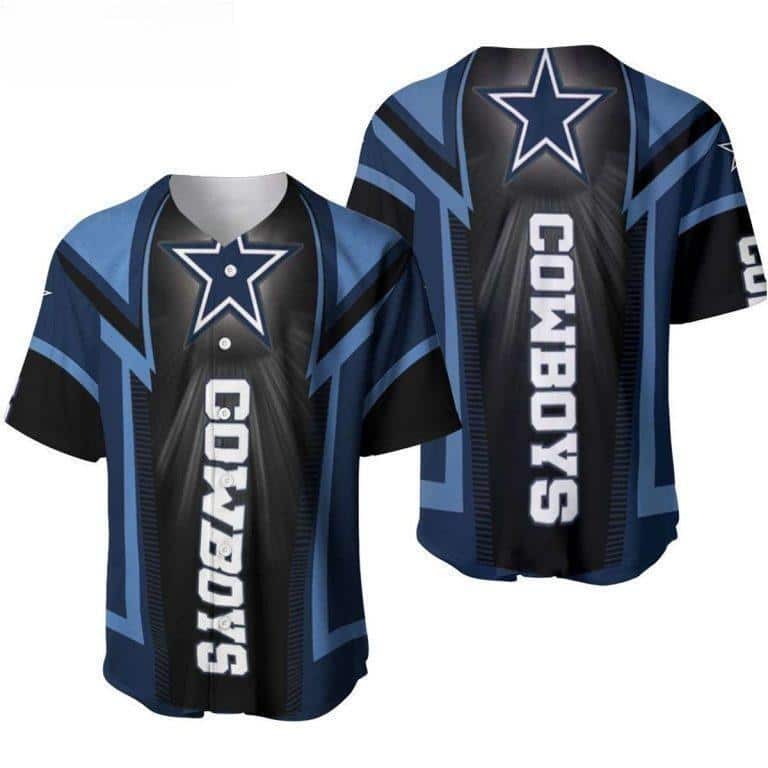 NFL Dallas Cowboys Logo Baseball Jersey Sports Gift For Him