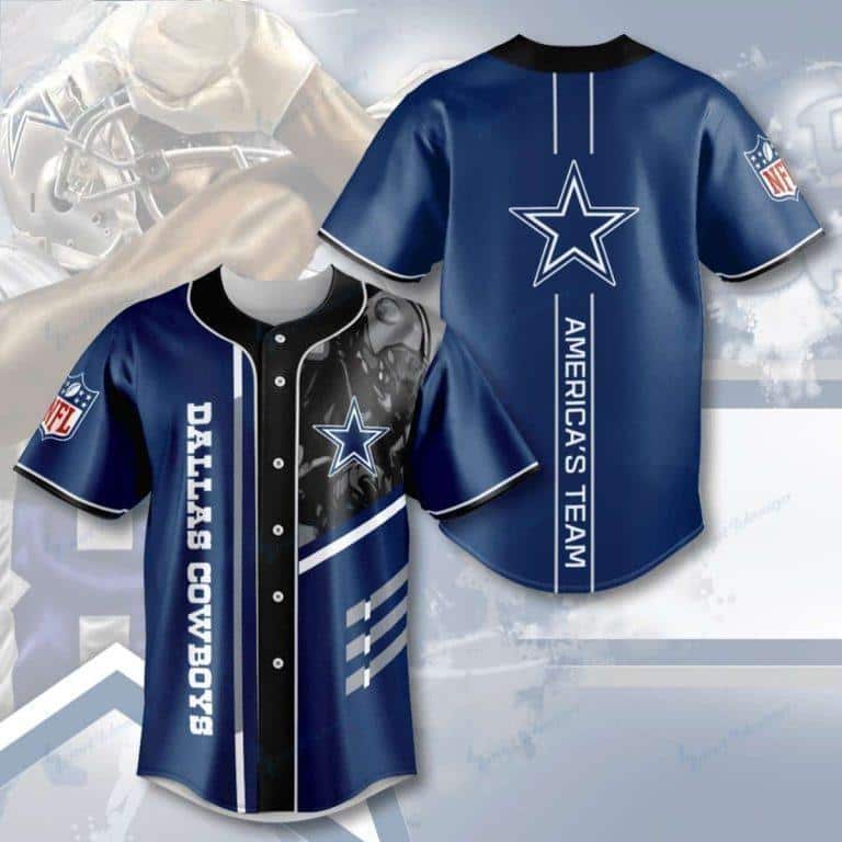 Navy NFL Dallas Cowboys Baseball Jersey Gift For Football Fans