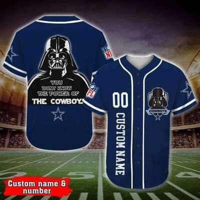 Darth Vader Personalized Dallas Cowboys Baseball Jersey Custom Name And Number