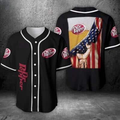 Dr Pepper Baseball Jersey US Flag Beer Lovers Gift
