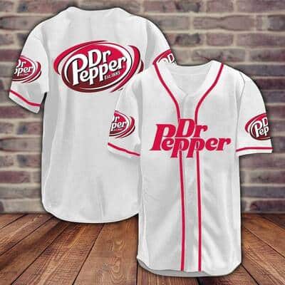 White Dr Pepper Baseball Jersey Gift For Beer Lovers