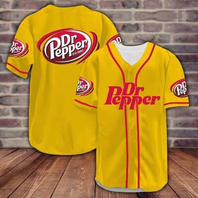 Yellow Dr Pepper Baseball Jersey Beer Lovers Gift