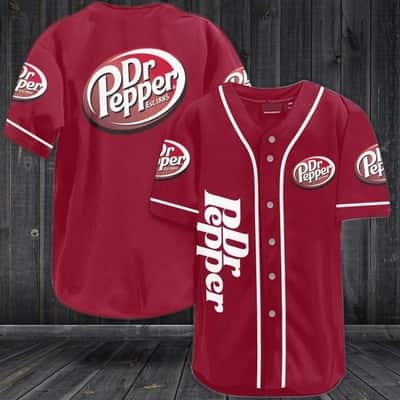 Red Dr Pepper Baseball Jersey Gift For Beer Drinkers