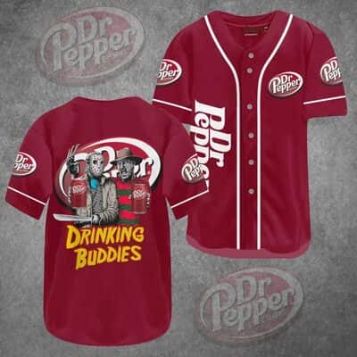 Dr Pepper Beer Baseball Jersey Jason Voorhees And Freddy Krueger Drinking Buddies