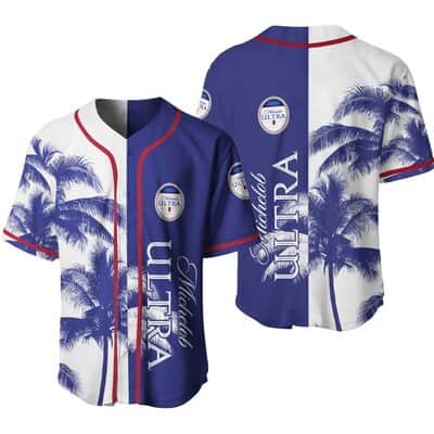 Vintage Michelob ULTRA Baseball Jersey Tropical Coconut Trees