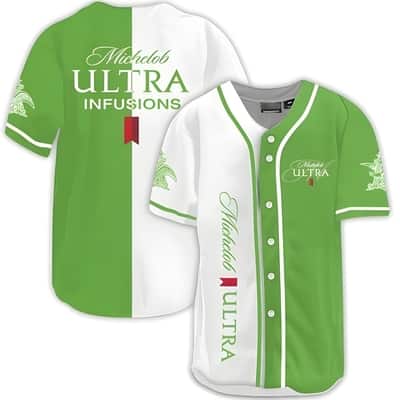 Infusions Green Michelob ULTRA Beer Baseball Jersey