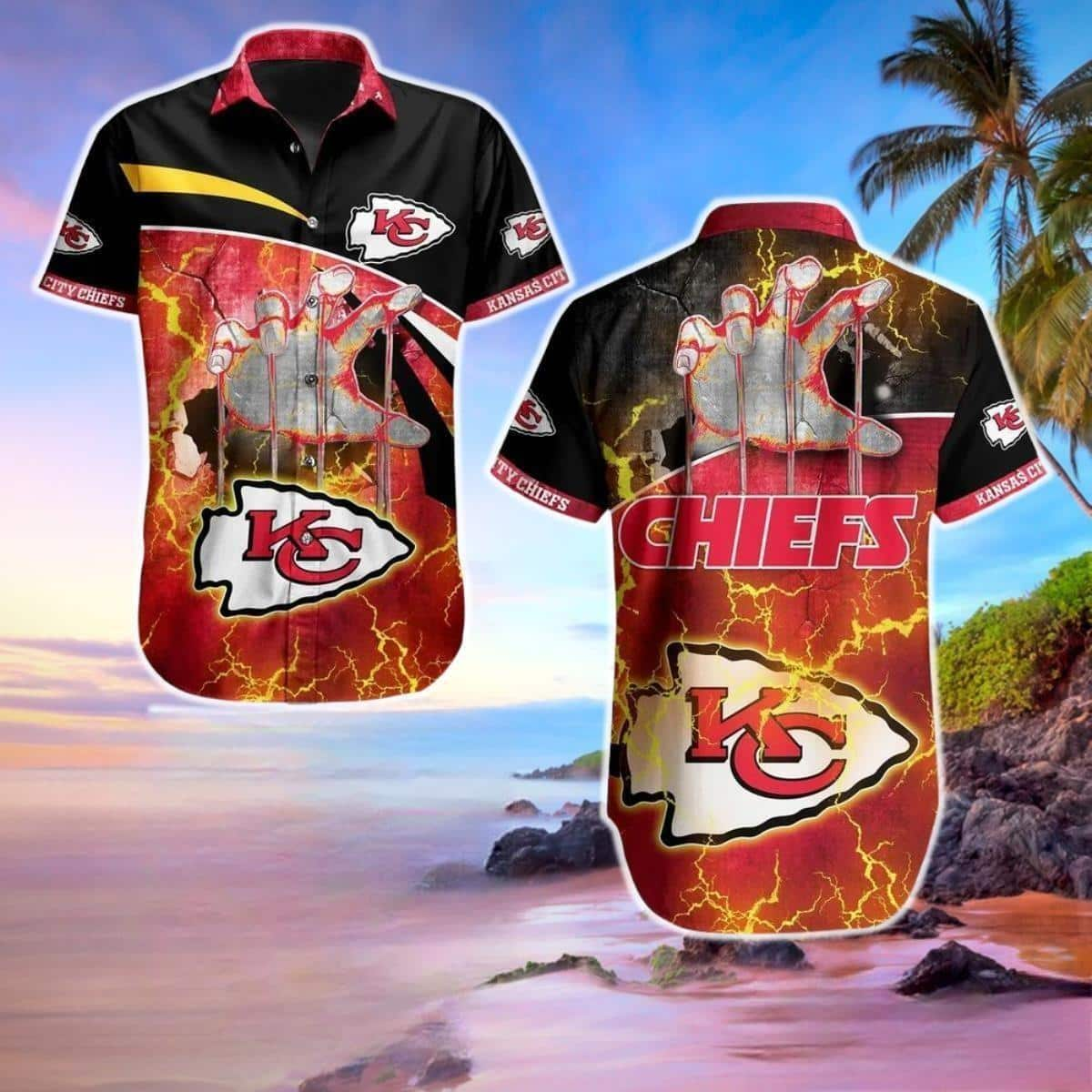 Kansas City Chiefs Hawaiian Shirt Gnomes Christmas Pattern