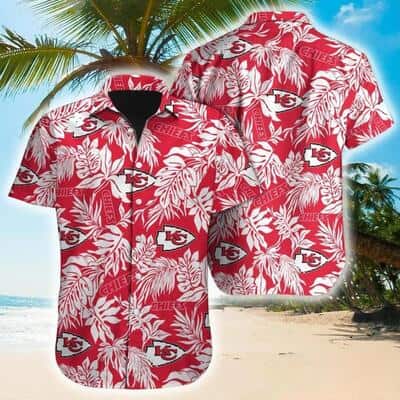 Aloha NFL Kansas City Chiefs Hawaiian Shirt Tropical Leaves