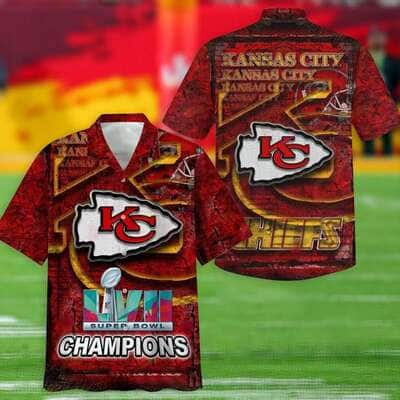 Aloha NFL Kansas City Chiefs Hawaiian Shirt Super Bowl Champions LVII