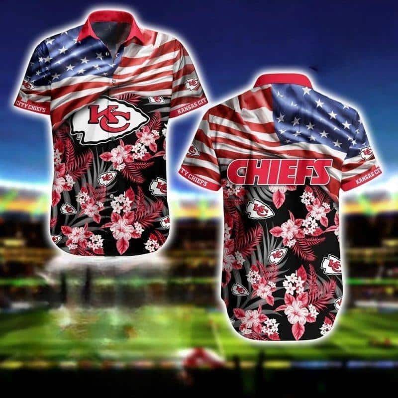 NFL Kansas City Chiefs Hawaiian Shirt American Flag