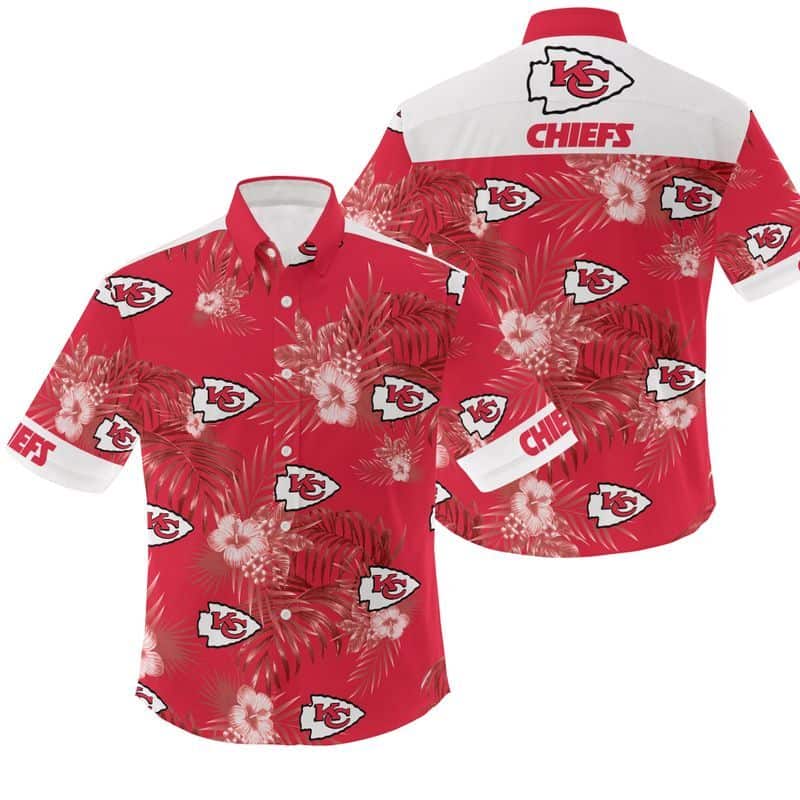 NFL Kansas City Chiefs Hawaiian Shirt Hibiscus Flower Pattern Beach Gift