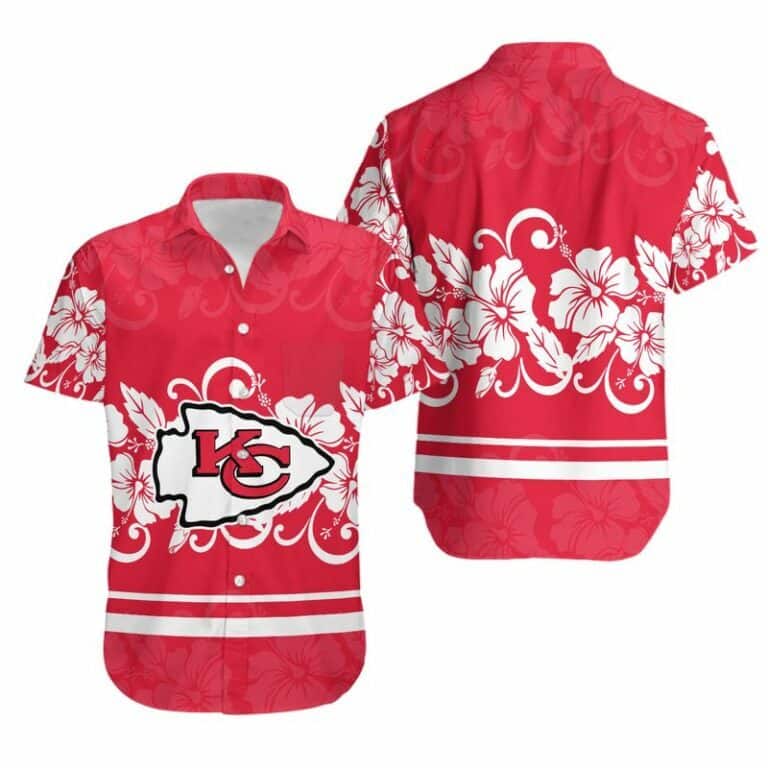 NFL Kansas City Chiefs Hawaiian Shirt Hibiscus Flowers Best Beach Gift
