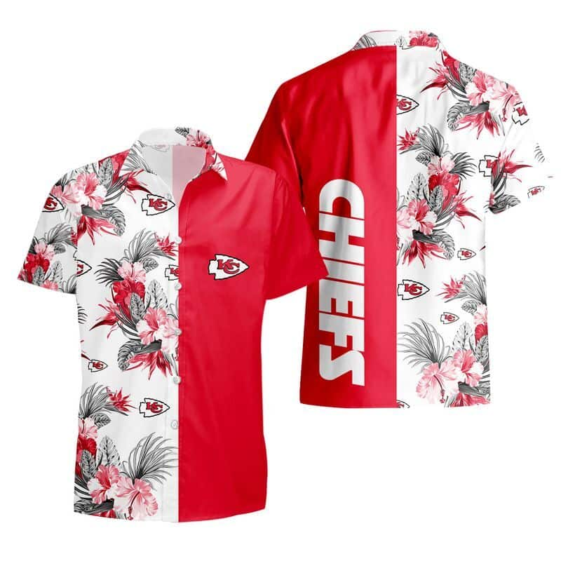 Kansas City Chiefs America Flag Tropical Floral Aloha Hawaiian