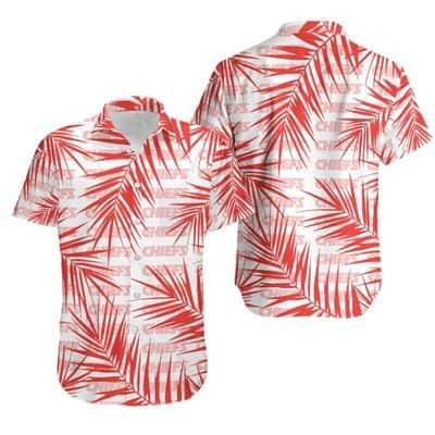 Aloha NFL Kansas City Chiefs Hawaiian Shirt Tropical Leaves Summer Beach Gift