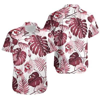 Beach Aloha NFL Kansas City Chiefs Tropical Palm Leaves Hawaiian Shirt