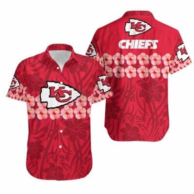 Flower and Logo NFL Kansas City Chiefs Hawaiian Shirt