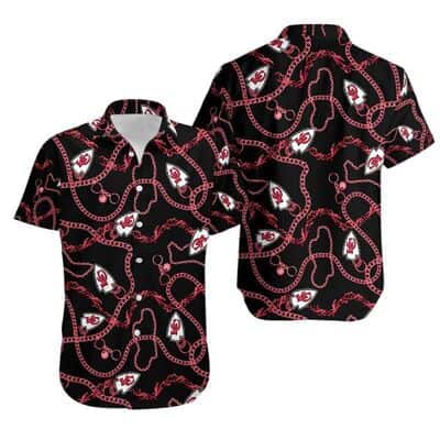 Black Aloha NFL Kansas City Chiefs Hawaiian Shirt Beach Gift For Dad