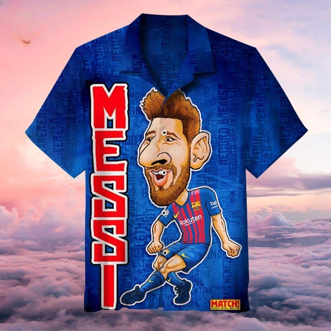 Funny Aloha Lionel Messi Hawaiian Shirt Gift For Football Fans