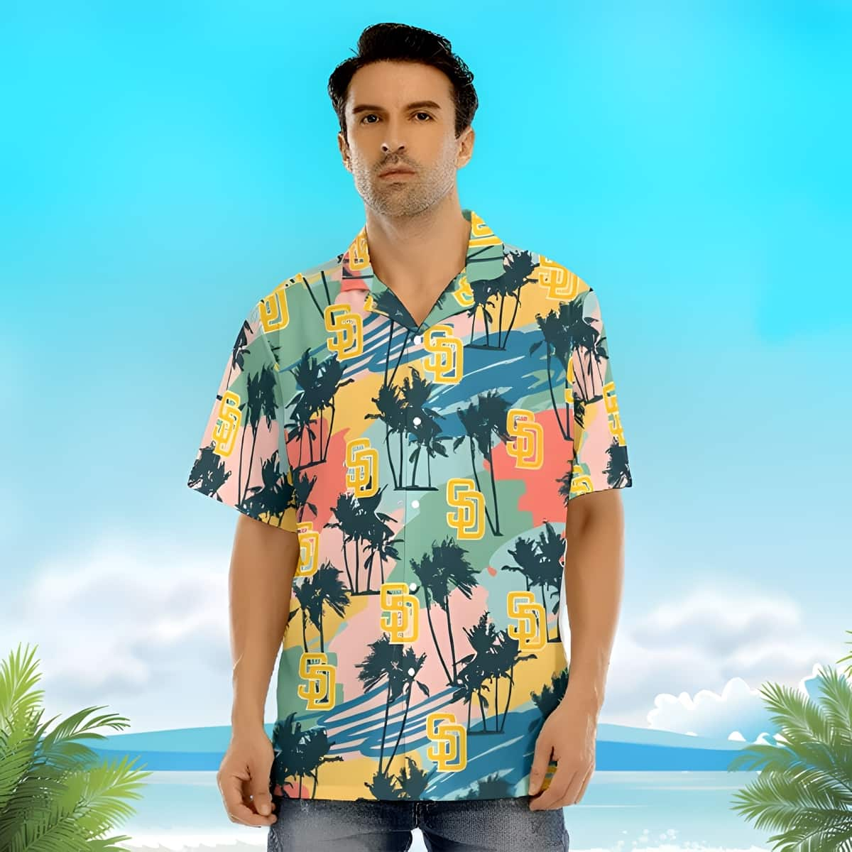 San Diego Padres MLB Palm Tree Pattern Hawaii Shirt For Sports Fans Unisex  Sport Hawaii Shirt - Trendy Aloha