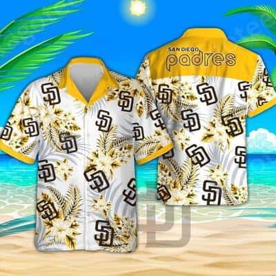 Beach Aloha MLB San Diego Padres Hawaiian Shirt Flower Pattern