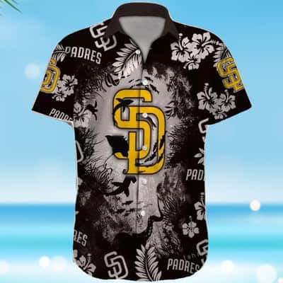 Black Aloha MLB San Diego Padres Hawaiian Shirt Baseball Fans Gift