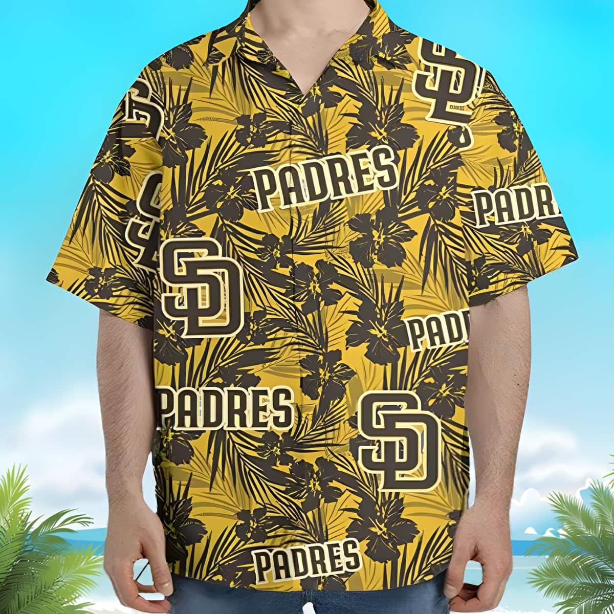 Yellow Aloha MLB San Diego Padres Hawaiian Shirt Tropical Flower Pattern