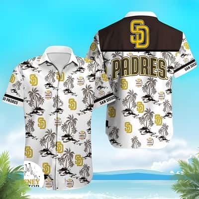 MLB San Diego Padres Hawaiian Shirt Island Pattern Practical Beach Gift