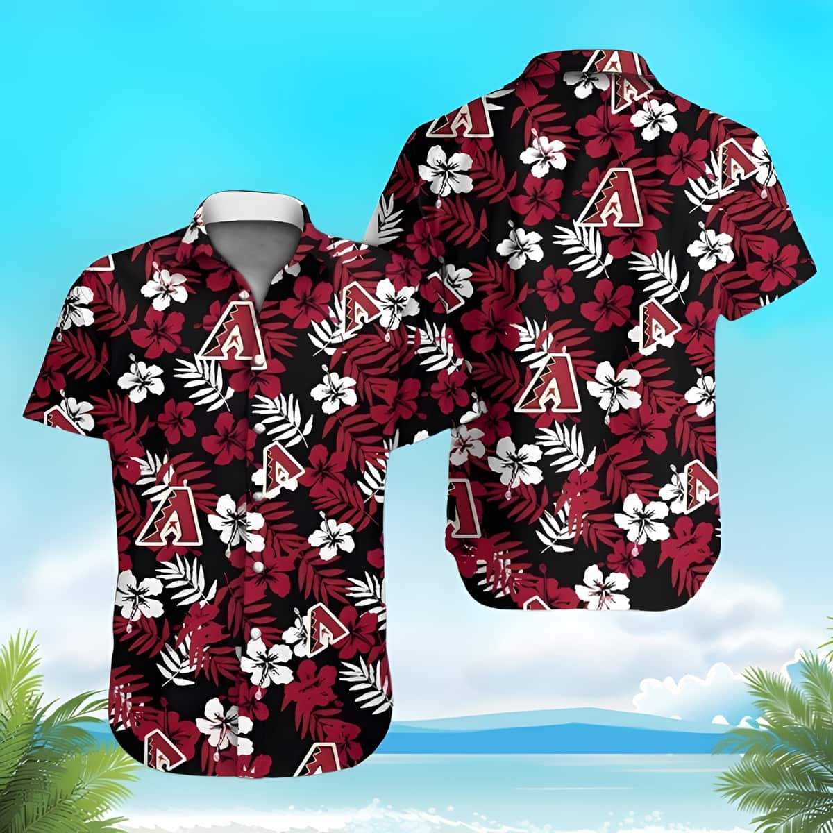 Diamondbacks Hawaiian Shirt Island Pattern Arizona Diamondbacks