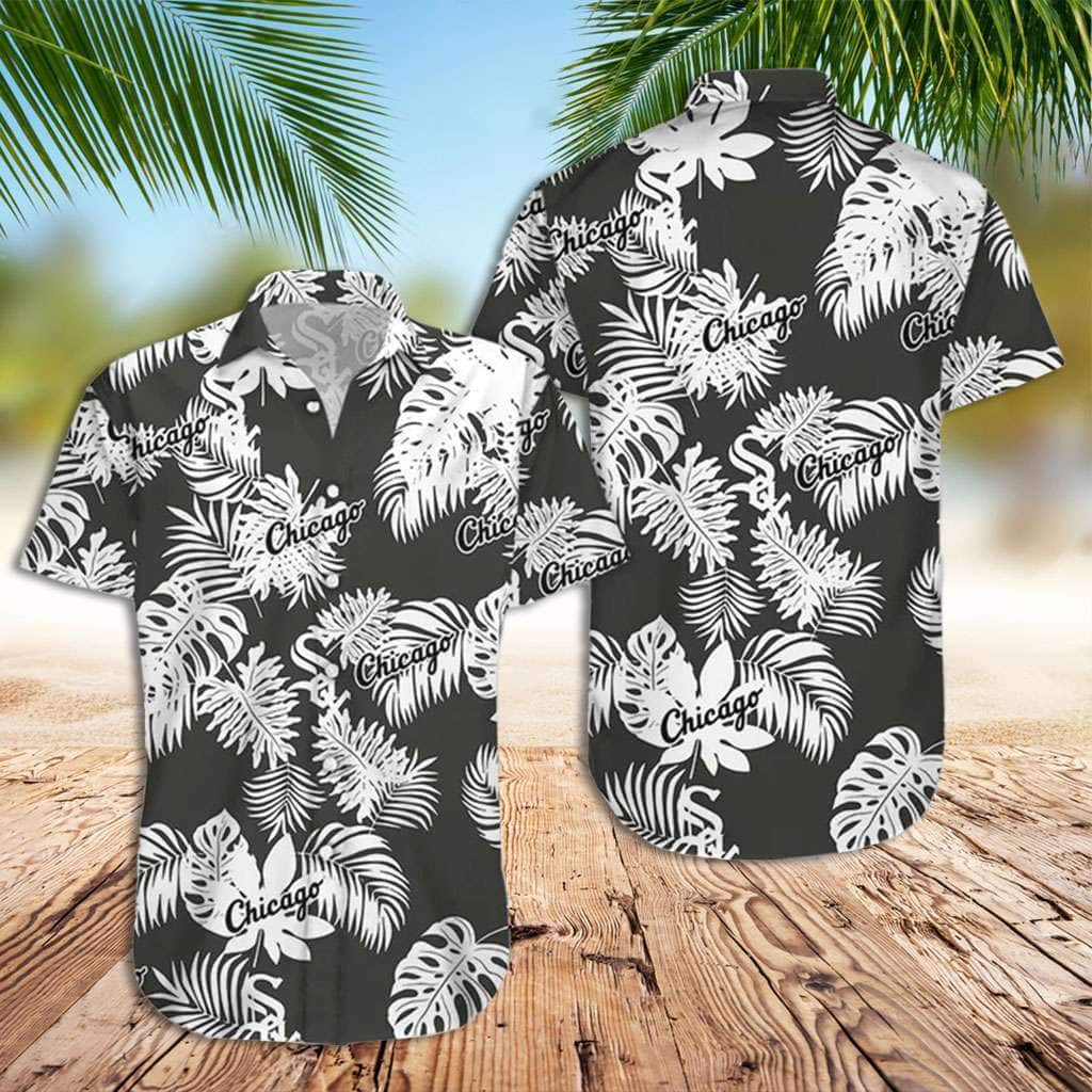 Vintage MLB Chicago White Sox Hawaiian Shirt Tropical Leaves Summer Lovers Gift