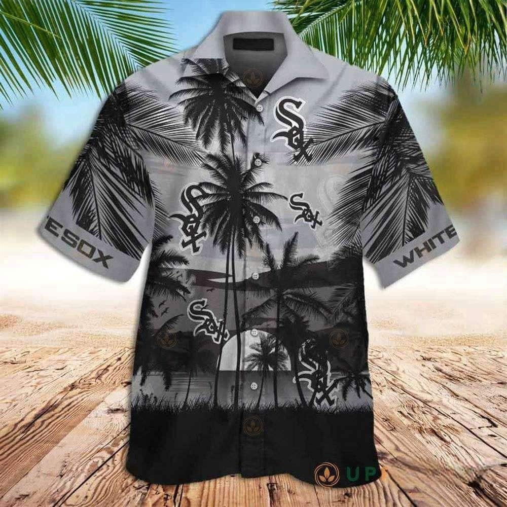 MLB Chicago White Sox Hawaiian Shirt Dark Aloha Sunset Beach Lovers Gift