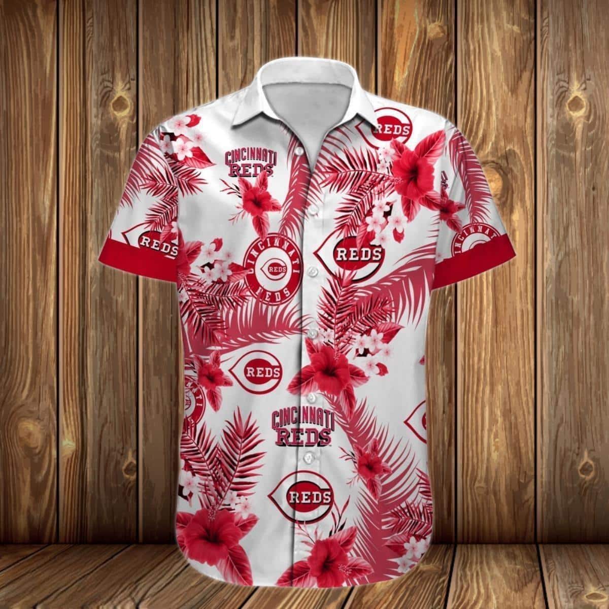 MLB Cincinnati Reds Hawaiian Shirt Colorful Tropical Forest Beach Lovers Gift