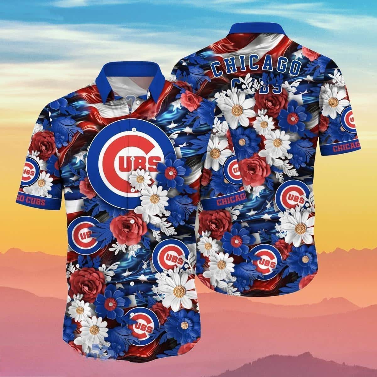 MLB Chicago Cubs Hawaiian Shirt Abstract Aloha Flora Beach Gift For Baseball Fans