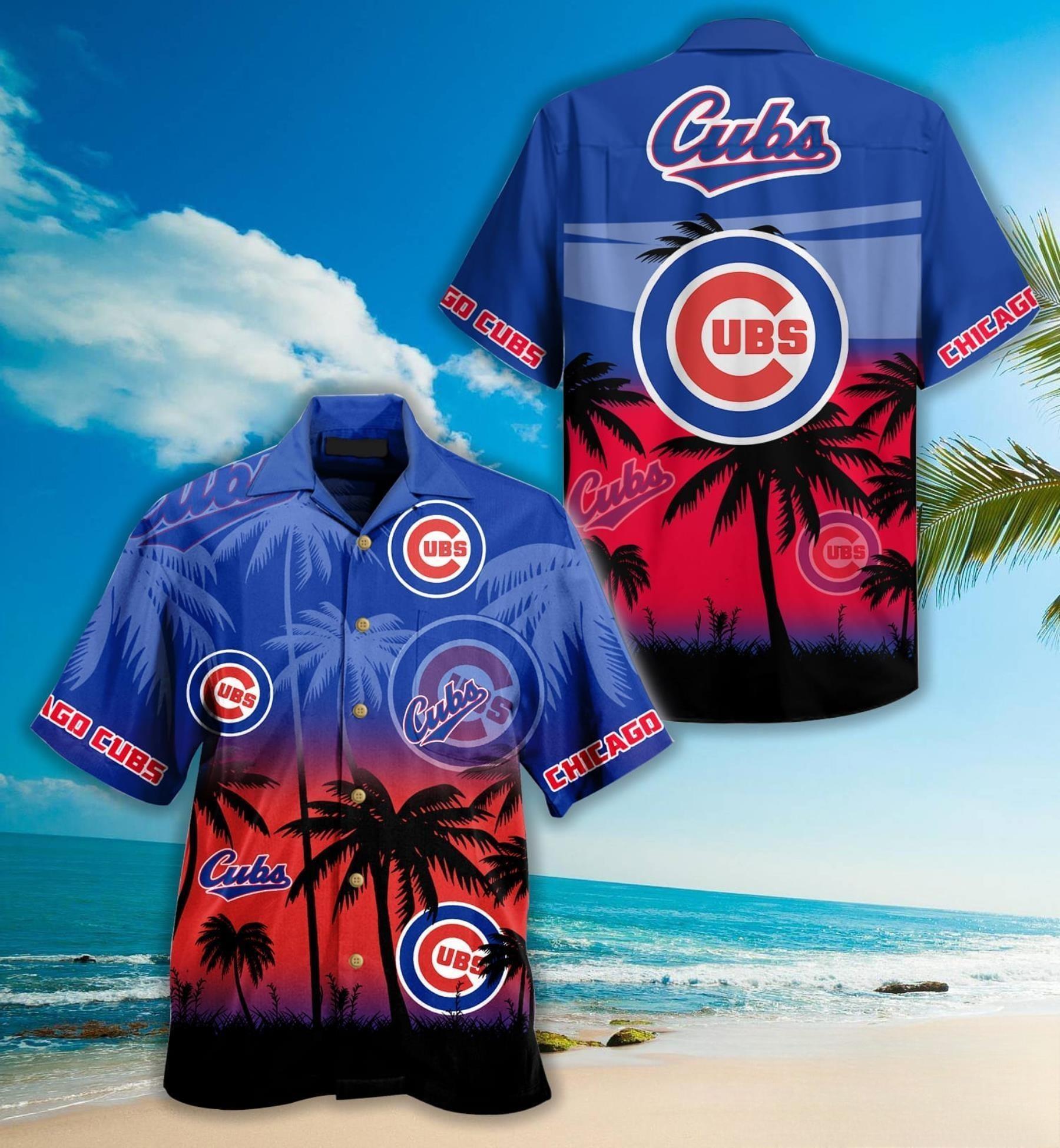 MLB Chicago Cubs Hawaiian Shirt Aloha Sunset Vintage Gift For Summer Vacation