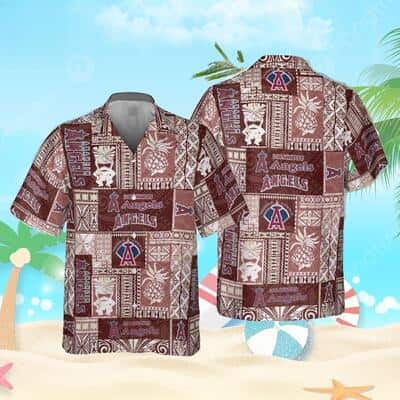 MLB Los Angeles Angels Hawaiian Shirt Vintage Aloha Symbol Beach Lovers Gift