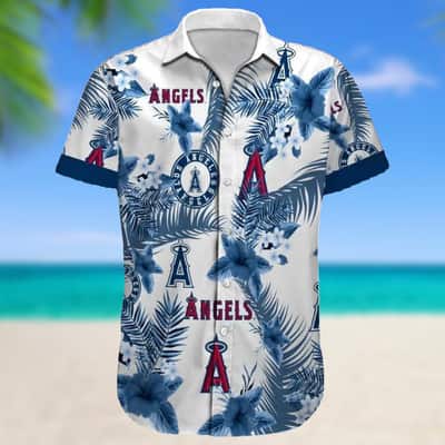 MLB Los Angeles Angels Hawaiian Shirt Tropical Concept Beach Trip Gift