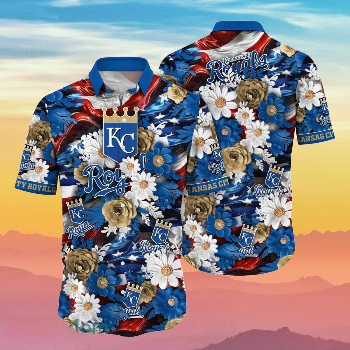 MLB Kansas City Royals Hawaiian Shirt Floral Aloha Gift For Baseball Fans