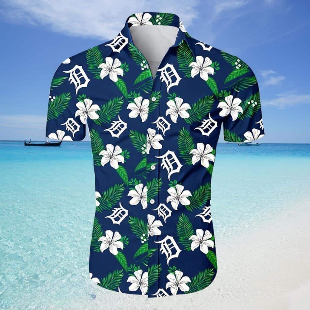 Mlb Detroit Tigers Hawaiian Shirt Aloha Tropical Flora Beach Summer Gift For Baseball Fans
