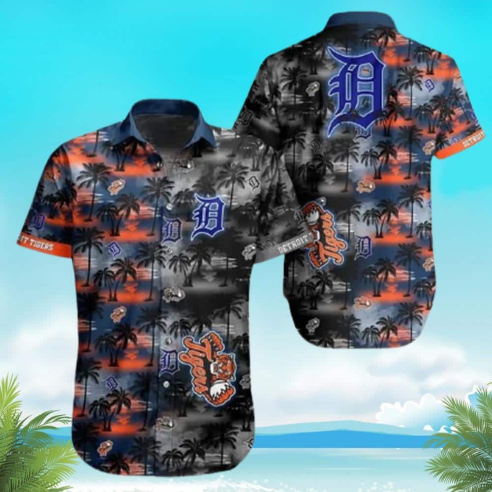 Vintage MLB Detroit Tigers Hawaiian Shirt Tropical Palm Forest Unique Gift For Beach Lovers