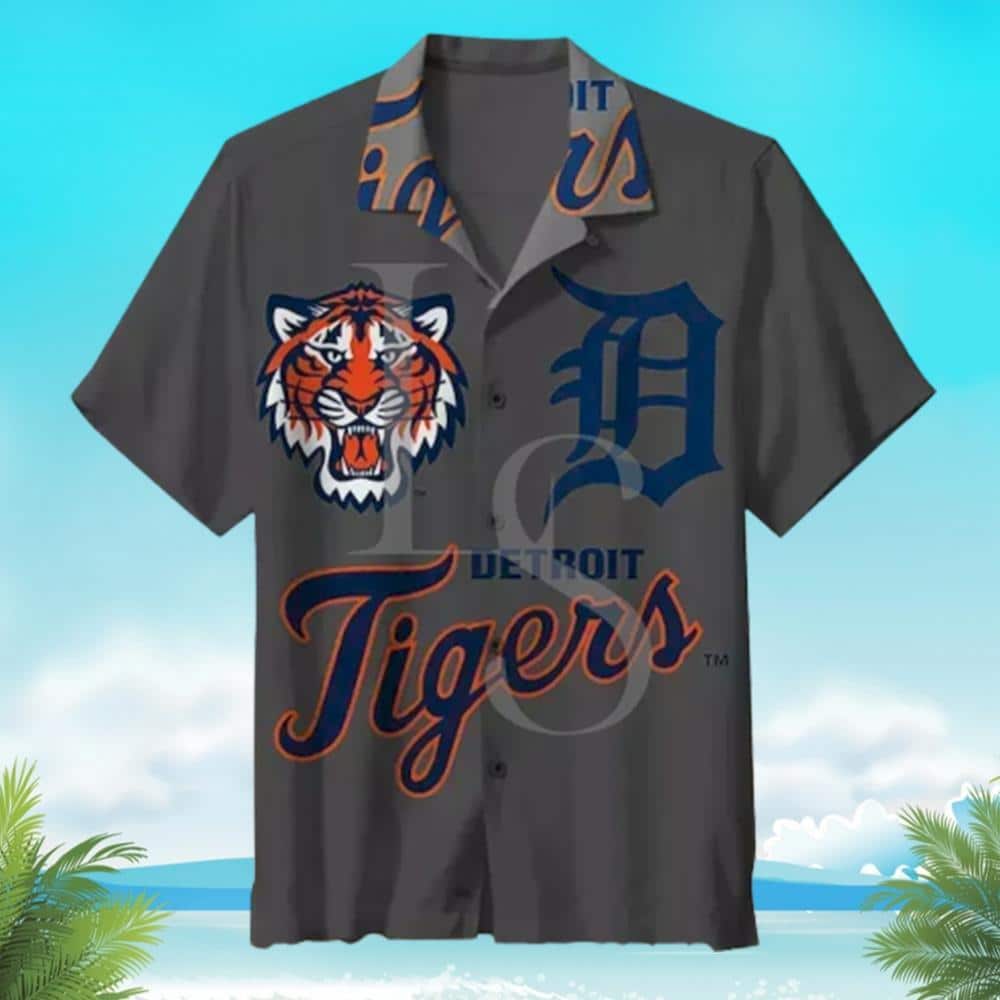 Basic MLB Detroit Tigers Hawaiian Shirt Classic Pattern Gift For Baseball Fans