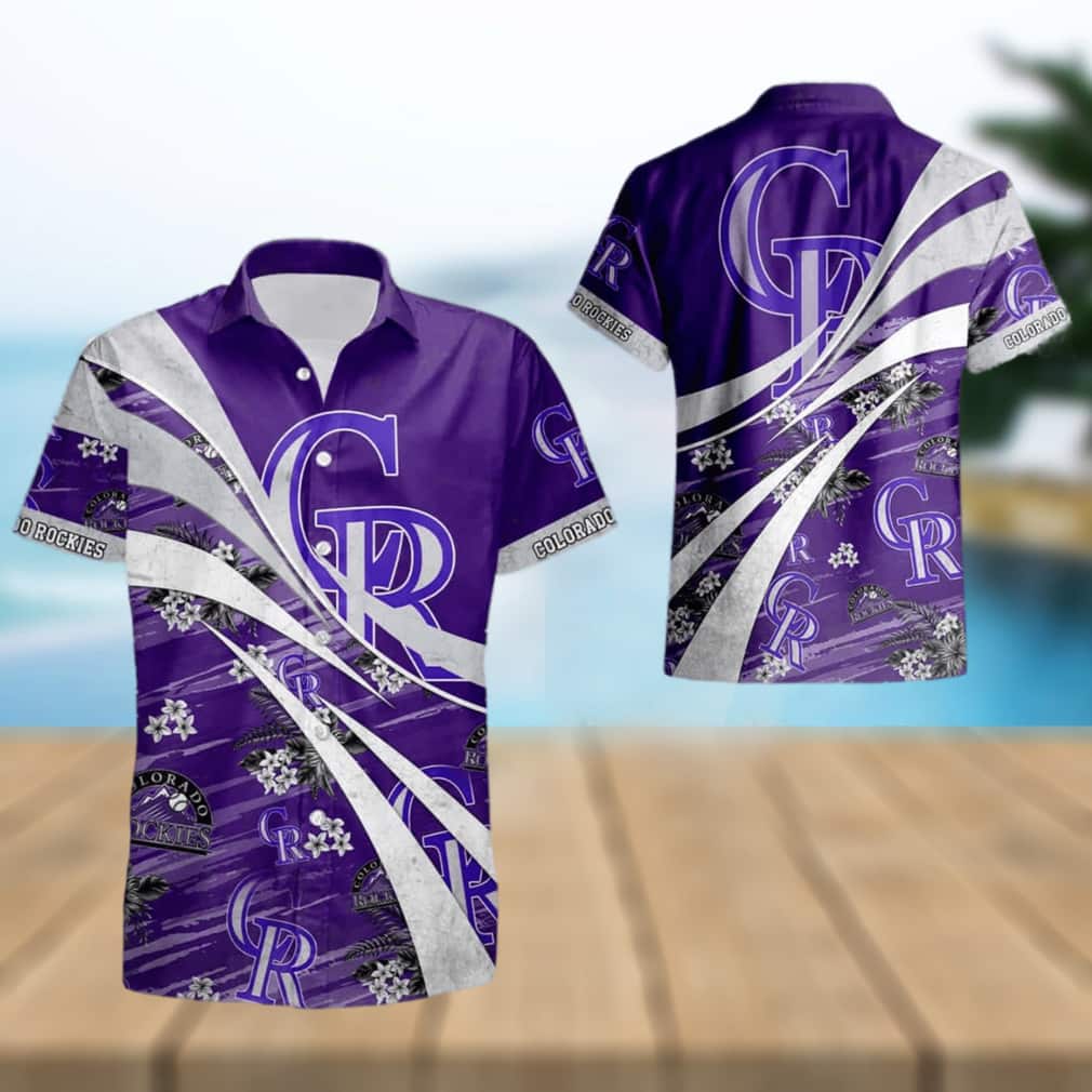 Purple MLB Colorado Rockies Hawaiian Shirt Summer Beach Gift