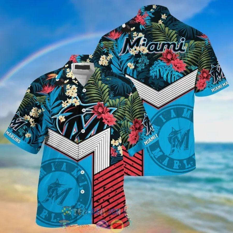 MLB Miami Marlins Hawaiian Shirt Aloha Jungle Style Summer Gift