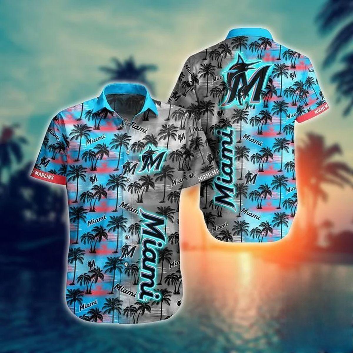 Miami Marlins MLB Hawaiian Shirt Lagoon Aloha Shirt - Trendy Aloha