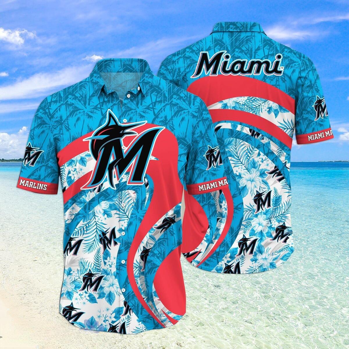 MLB Miami Marlins Hawaiian Shirt Aloha Jungle Trendy Summer Holiday Gift