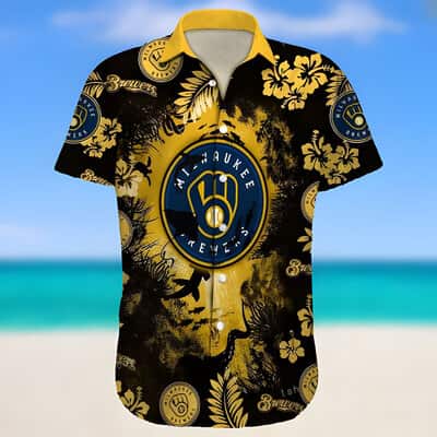 MLB Milwaukee Brewers Hawaiian Shirt Aloha Marine Creatures Gift For Beach Trip