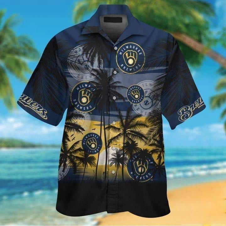 MLB Milwaukee Brewers Hawaiian Shirt Aloha Sunset Vintage Gift For Beach Lovers